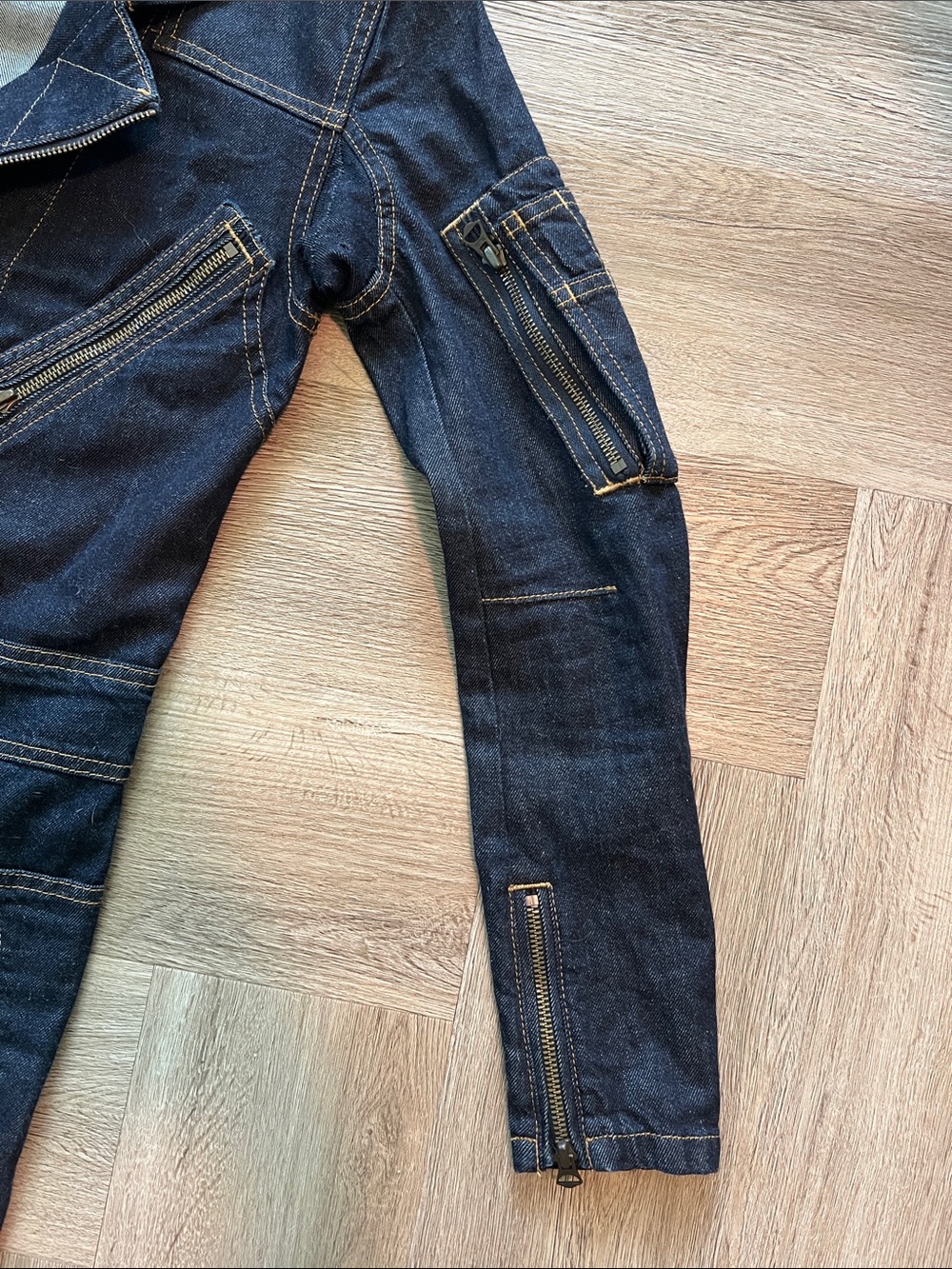 Women’s Polo Ralph Lauren Dark Blue Denim Jumpsuit with Zipper Details - Picture 4 of 9